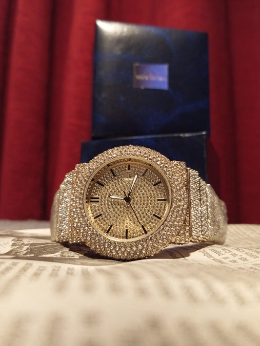 Diamond Variant Luxury Watch with rose golde base | unisex wrist watch
