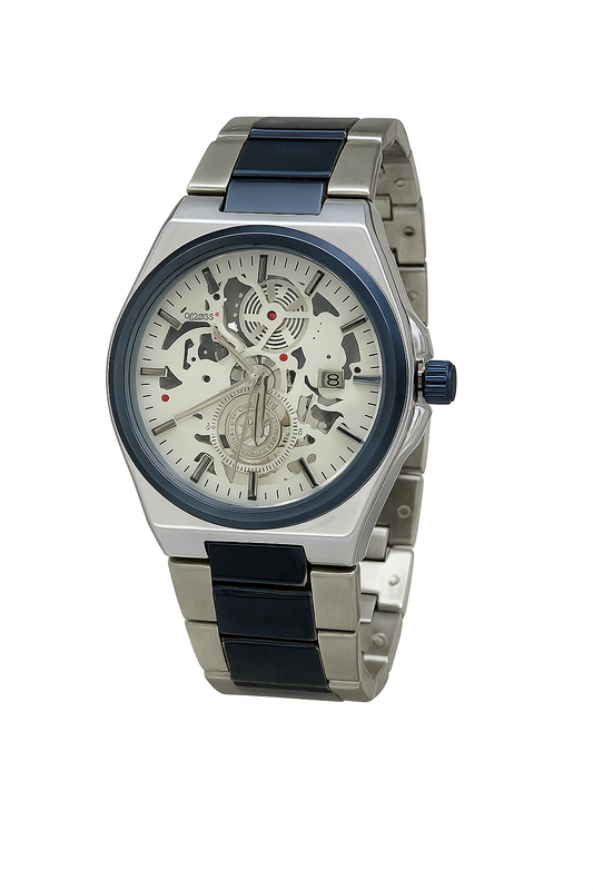 Silver-Blue Classic Watch
