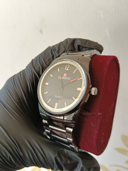 Black chain light weight watch