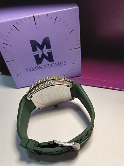 Green Aura Diamond Strap Watch