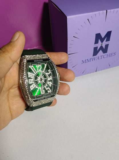 Green Aura Diamond Strap Watch