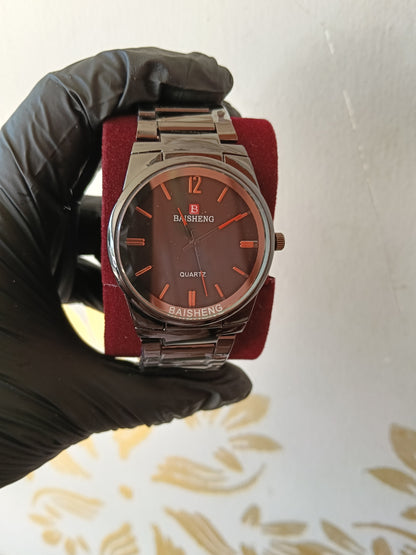 Black chain light weight watch